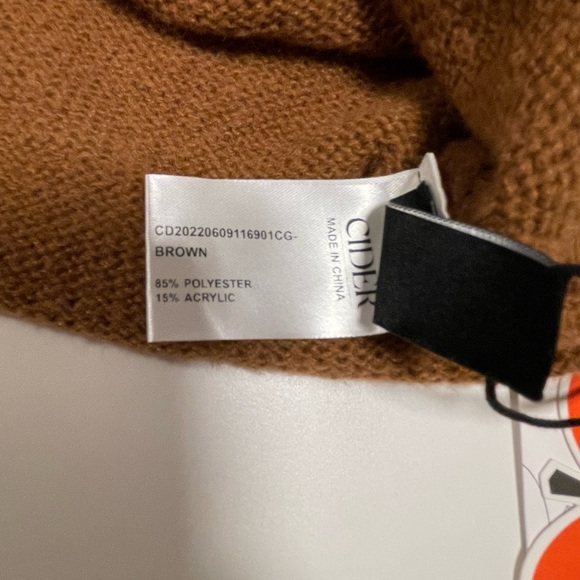 Cider Brown Floral Embroidery Women's Sweater - Picture 10 of 10